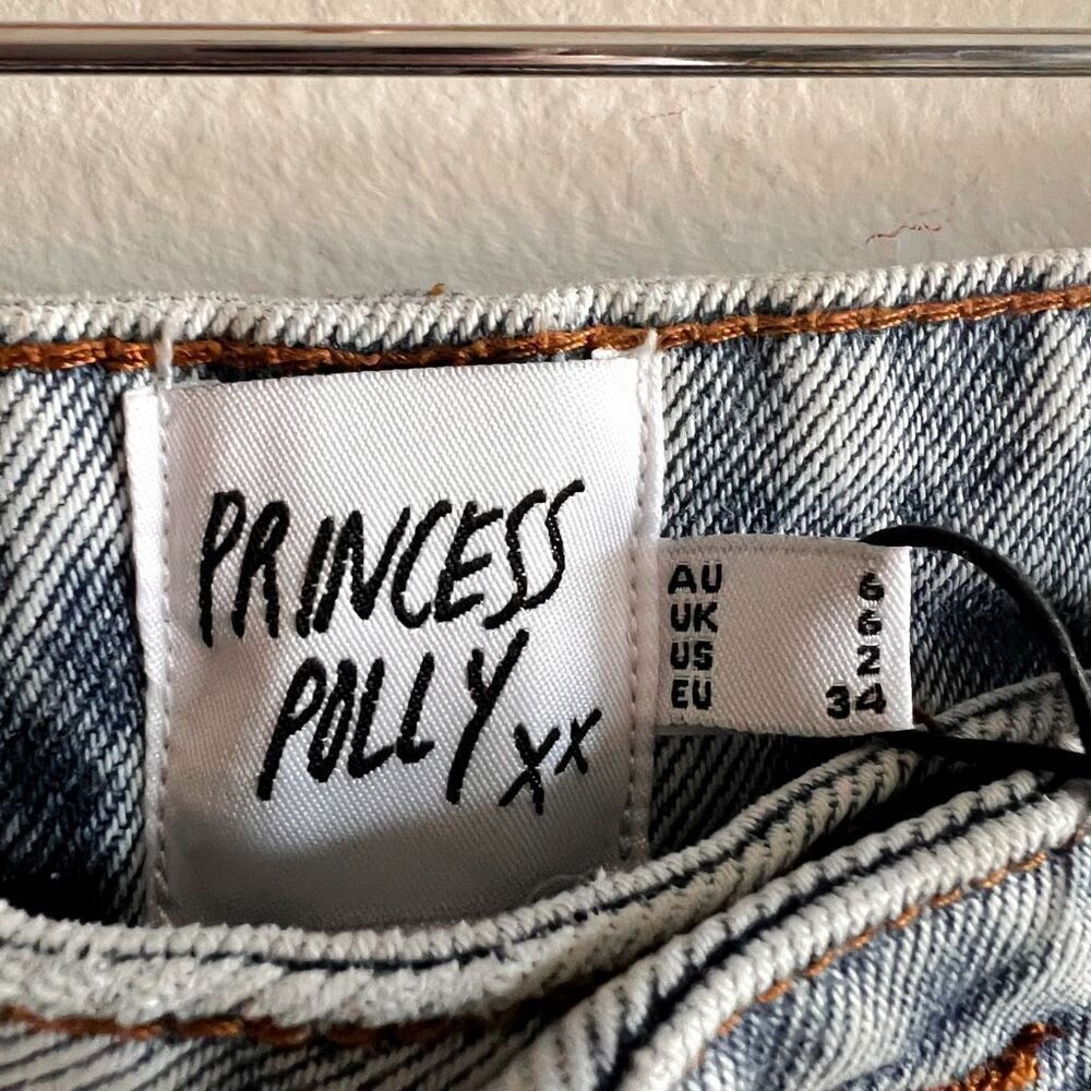 New Princess Polly Lauren’s Denim Shorts Size 2 - Picture 6 of 6